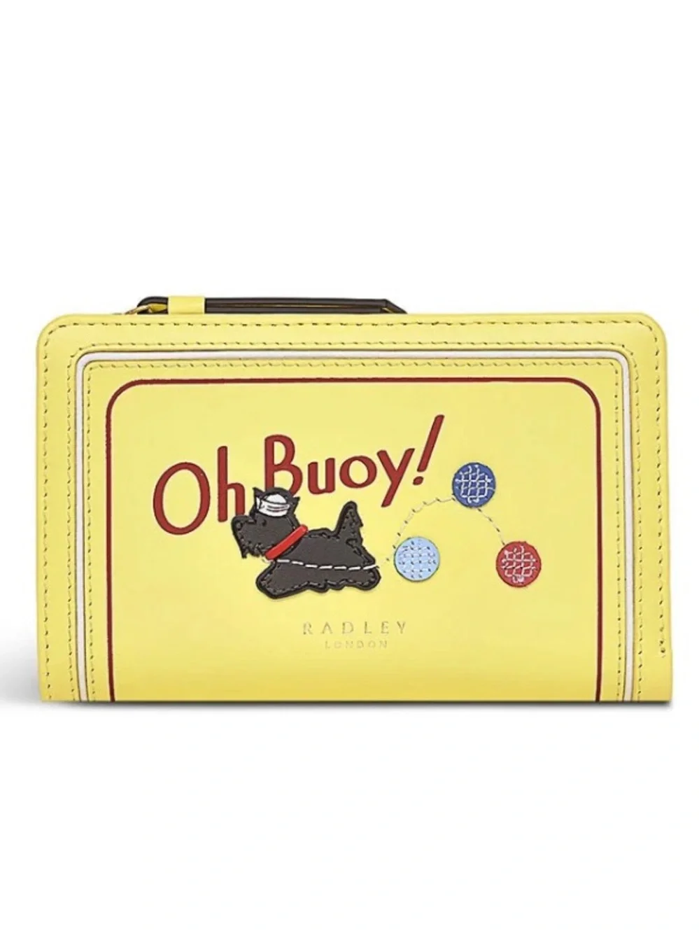 NWT-Radley London-Oh Buoy 🛟 Medium Bifold Wallet-Light Yellow-$108